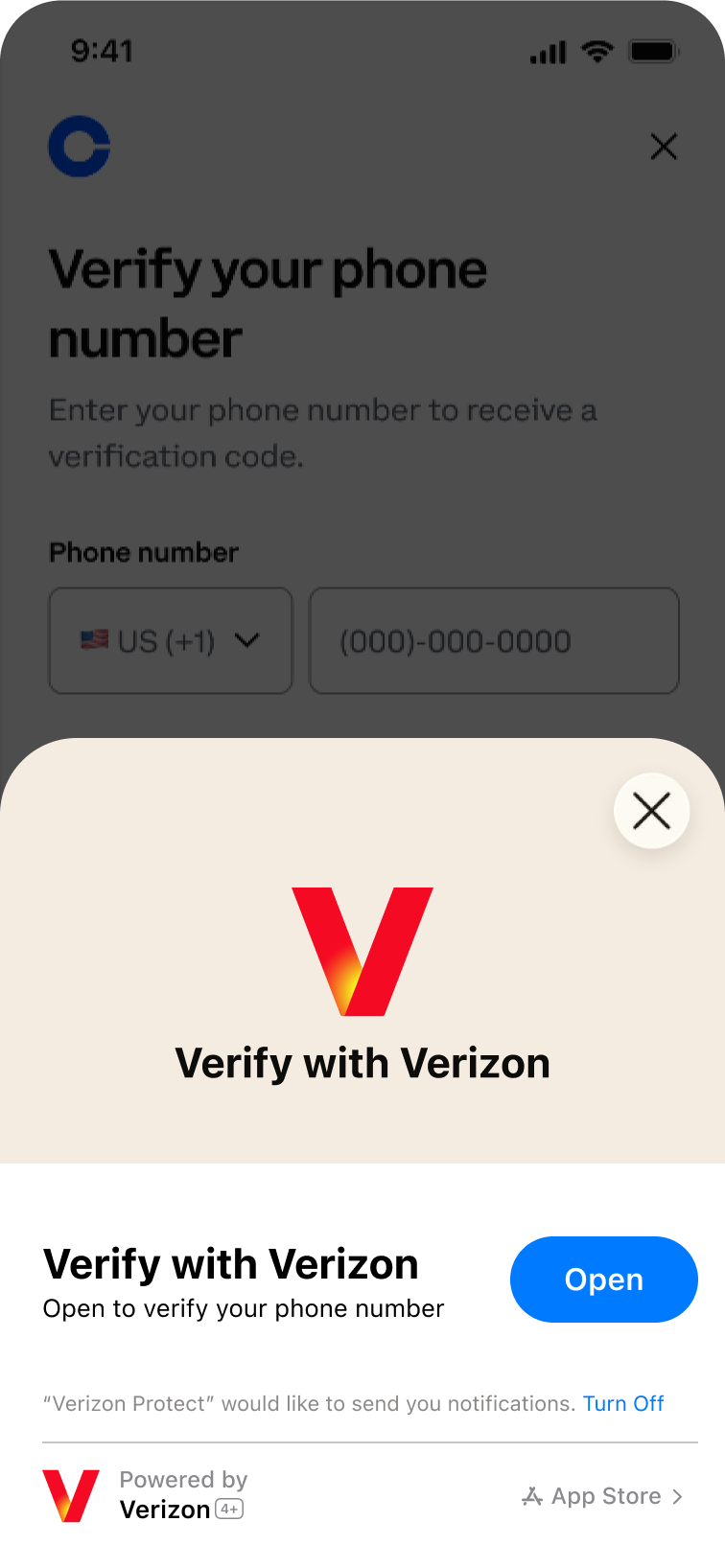Verizon App Clip